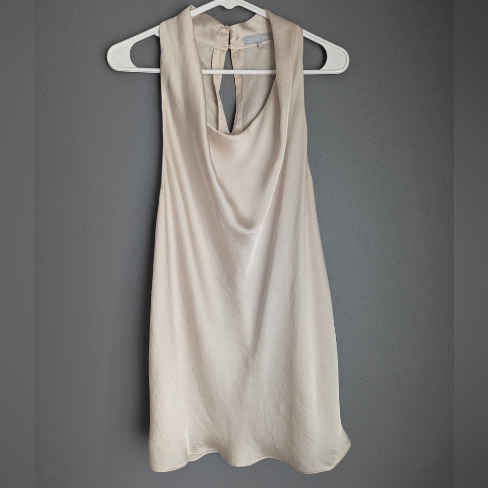 Violet And Claire Cowl Neck Tank Top In Champagne Size Women's XL.